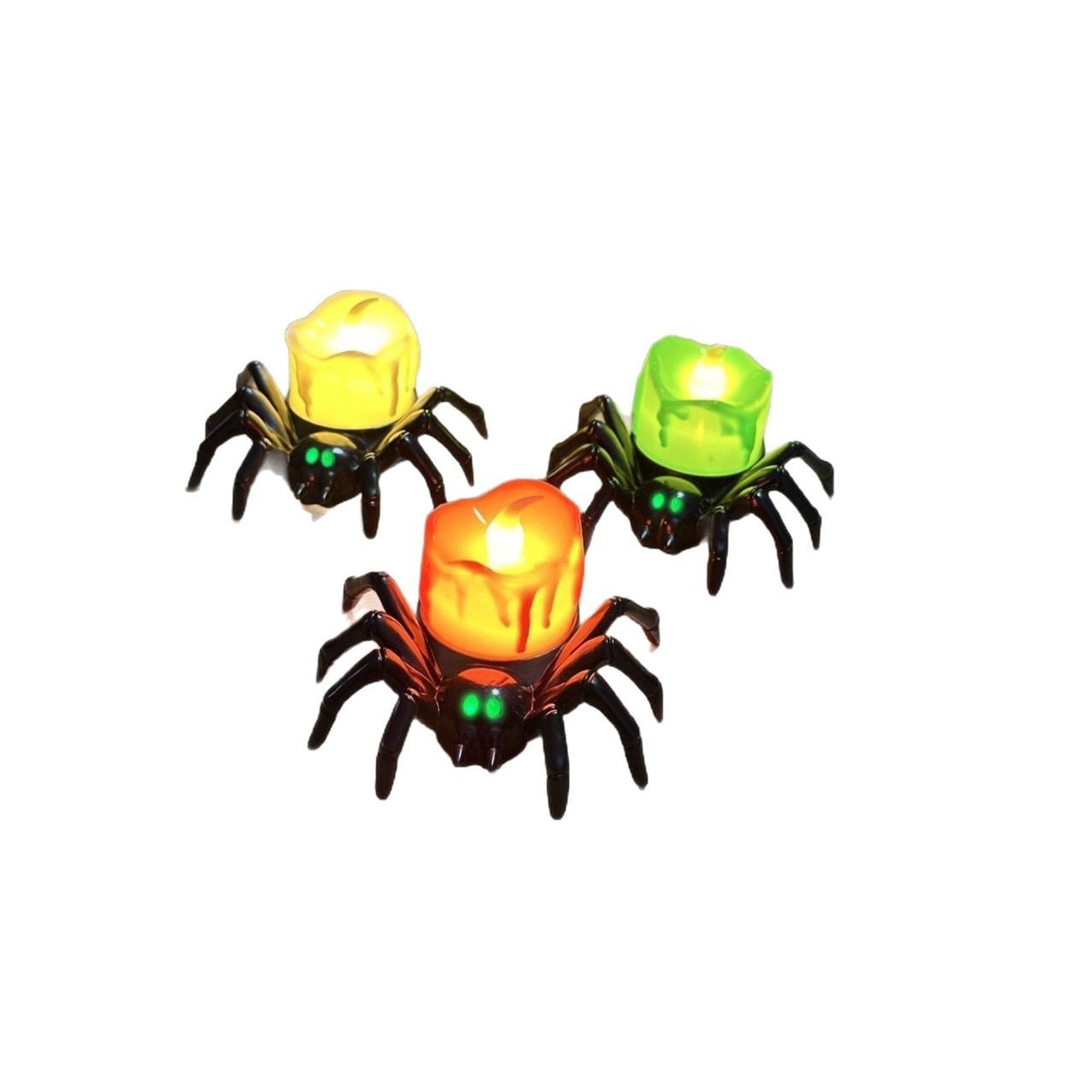 Halloween Pumpkin Spider Candle Light Spooky Party Decoration Props