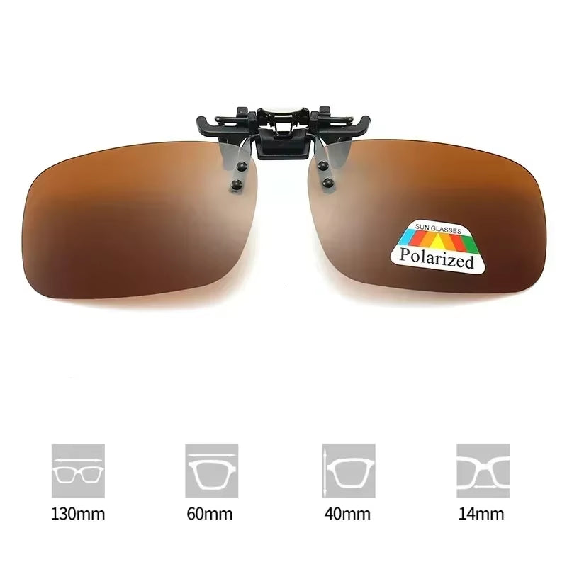 Night Vision Polarized Clip On Glasses UV400 - Free Shipping W/ Case