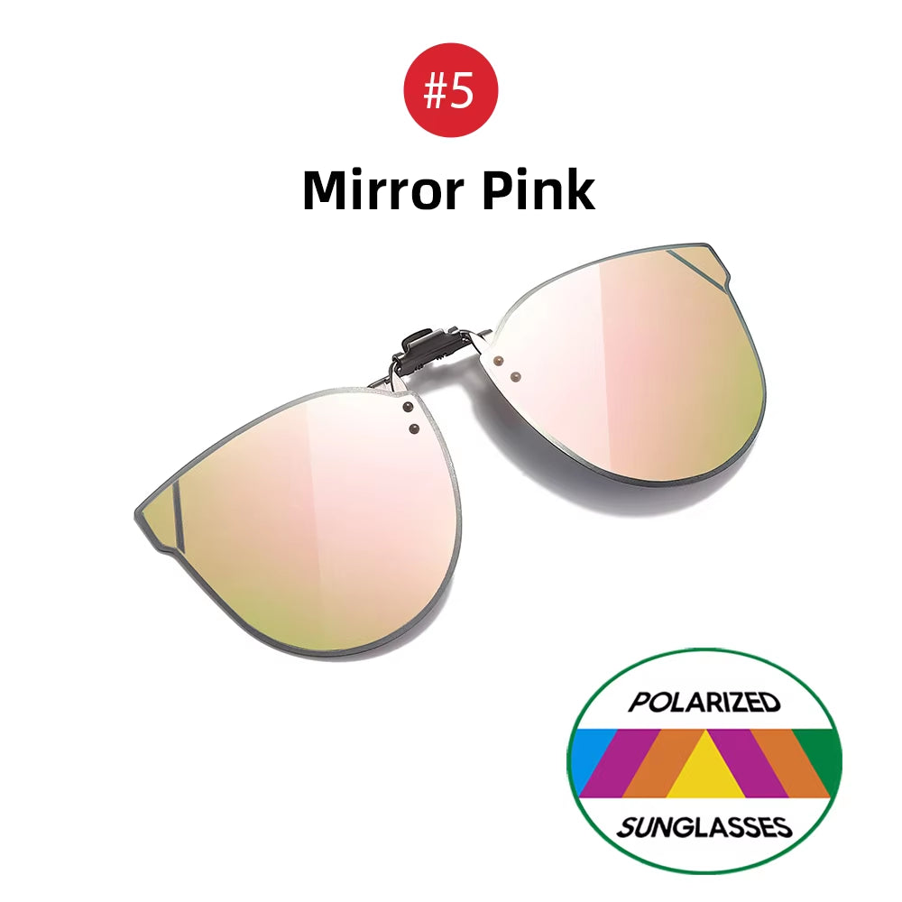 Women’s Cat Eye Clip-On Sunglasses Gradient Purple – Free Shipping Includes Case