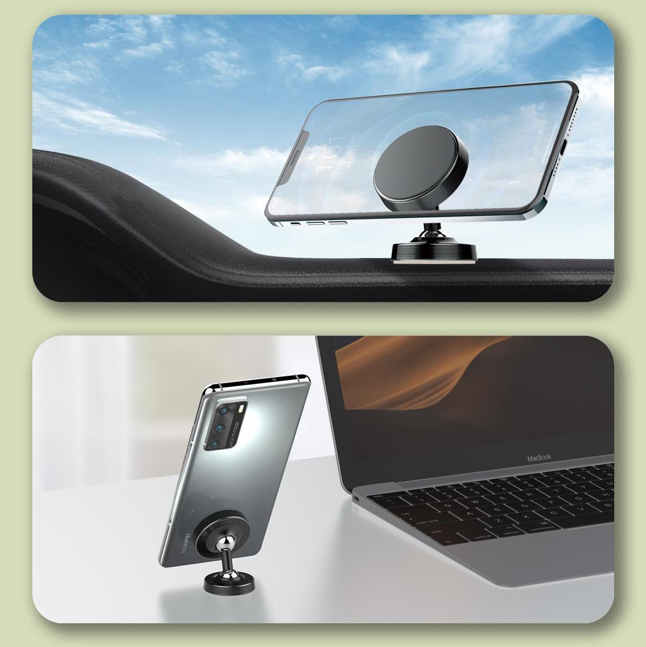 New Car Magnetic Phone Holder Dashboard Mount MG08 Black