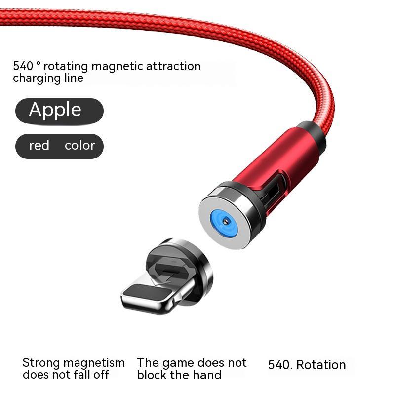 540 Degree Rotating 3In1 Magnetic Cable Type C MicroUSB 8PIN