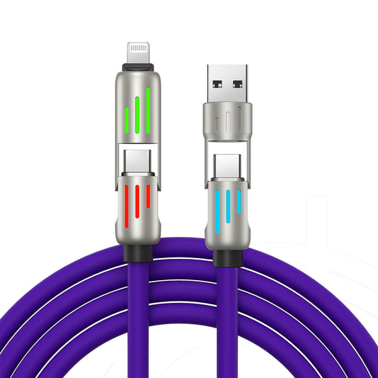 Breathing Light Four In One Fast Charge Cable USB C