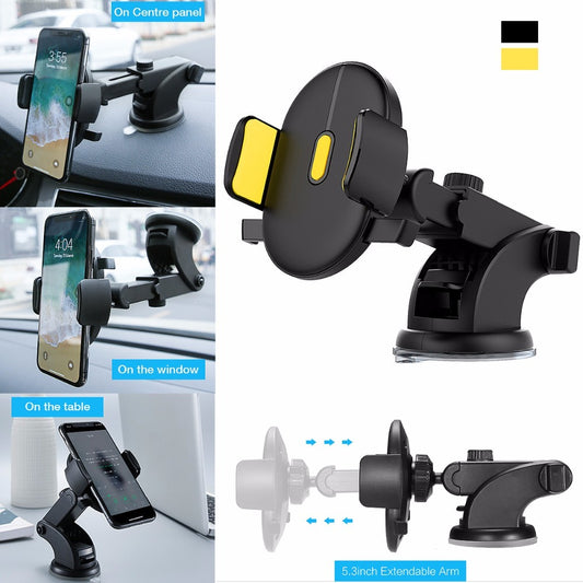 Telescopic Car Phone Holder With Suction Cup Mount Pro