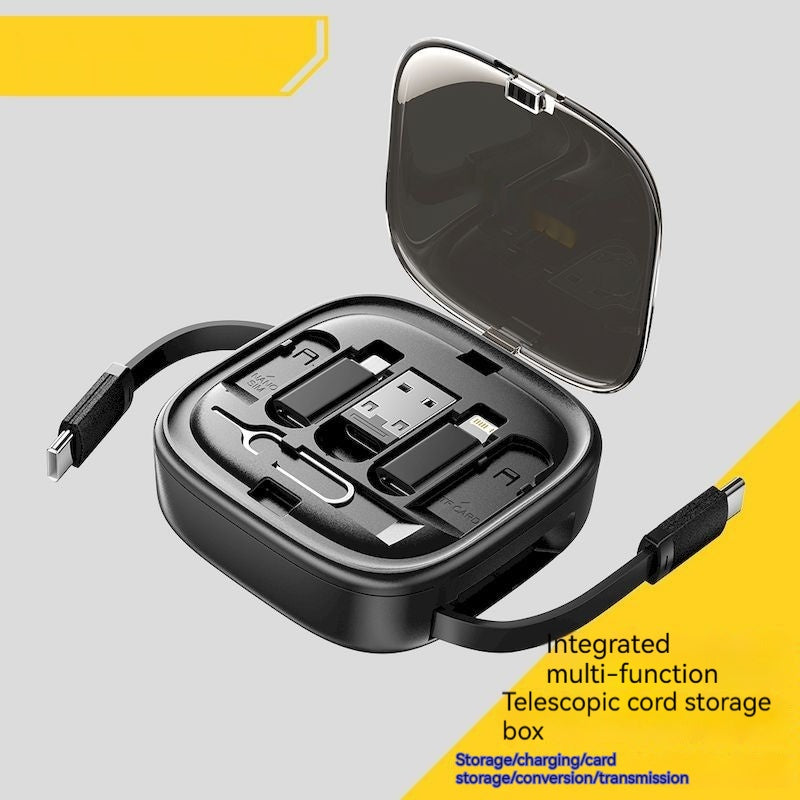 Data Cable Storage Box With 60W Fast Charging Interface