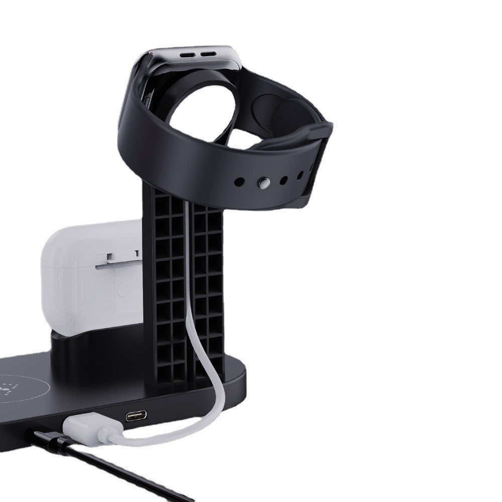 Plastic 3 In 1 Wireless Charger Stand With Fast Charging