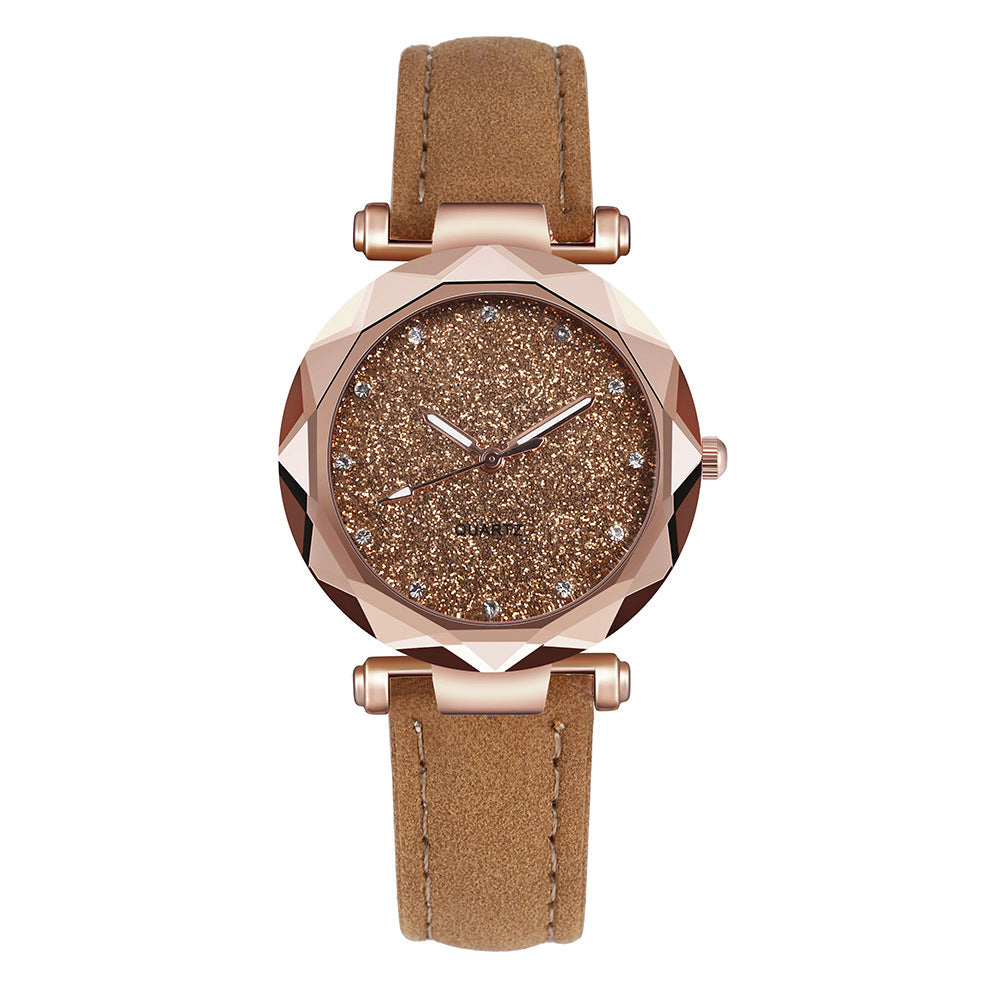 Starry Watch Slim 8mm Case For Women Colorful Dial Everyday