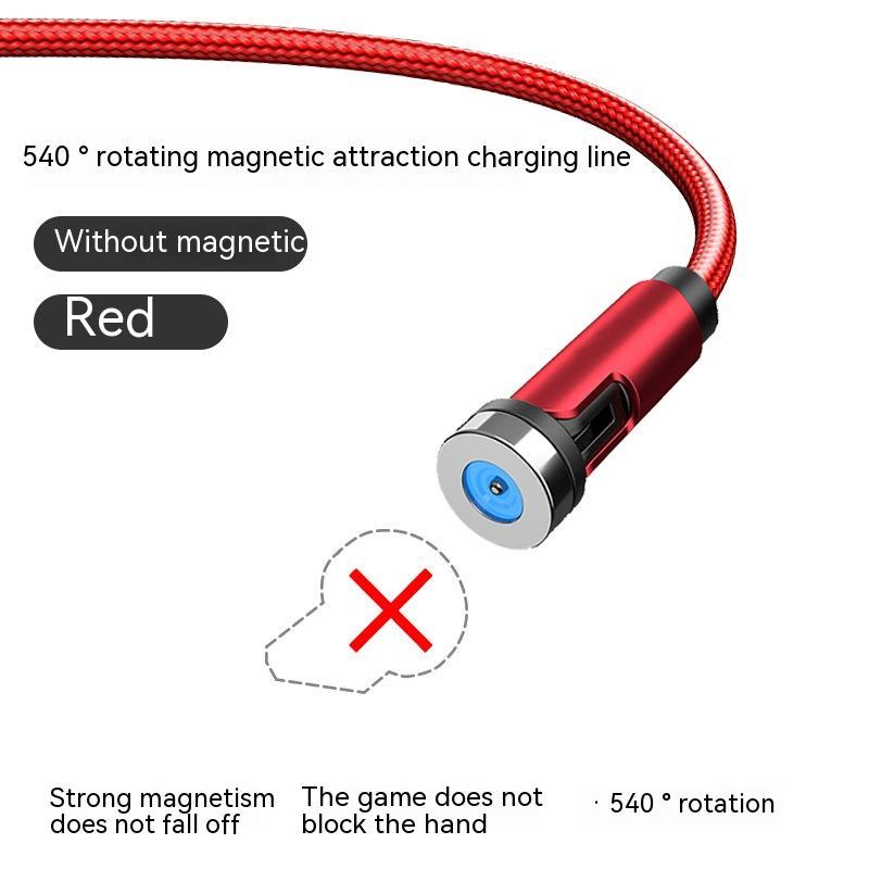 540 Degree Rotating 3In1 Magnetic Cable Type C MicroUSB 8PIN
