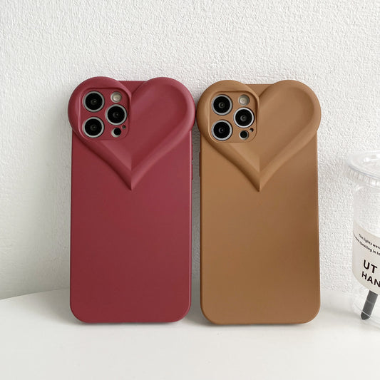 Love Heart TPU Phone Case European Style Protective Cover for iPhone X–15 Pro