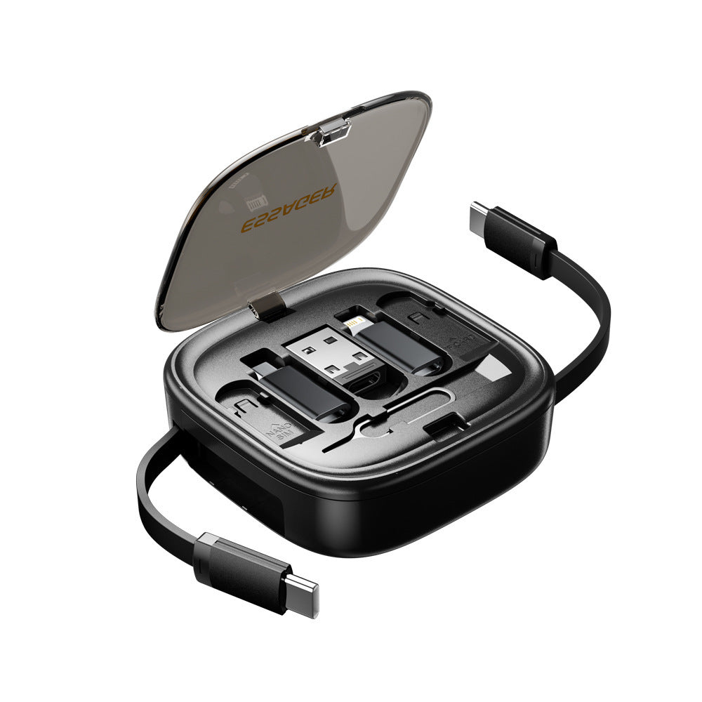 Data Cable Storage Box With 60W Fast Charging Interface