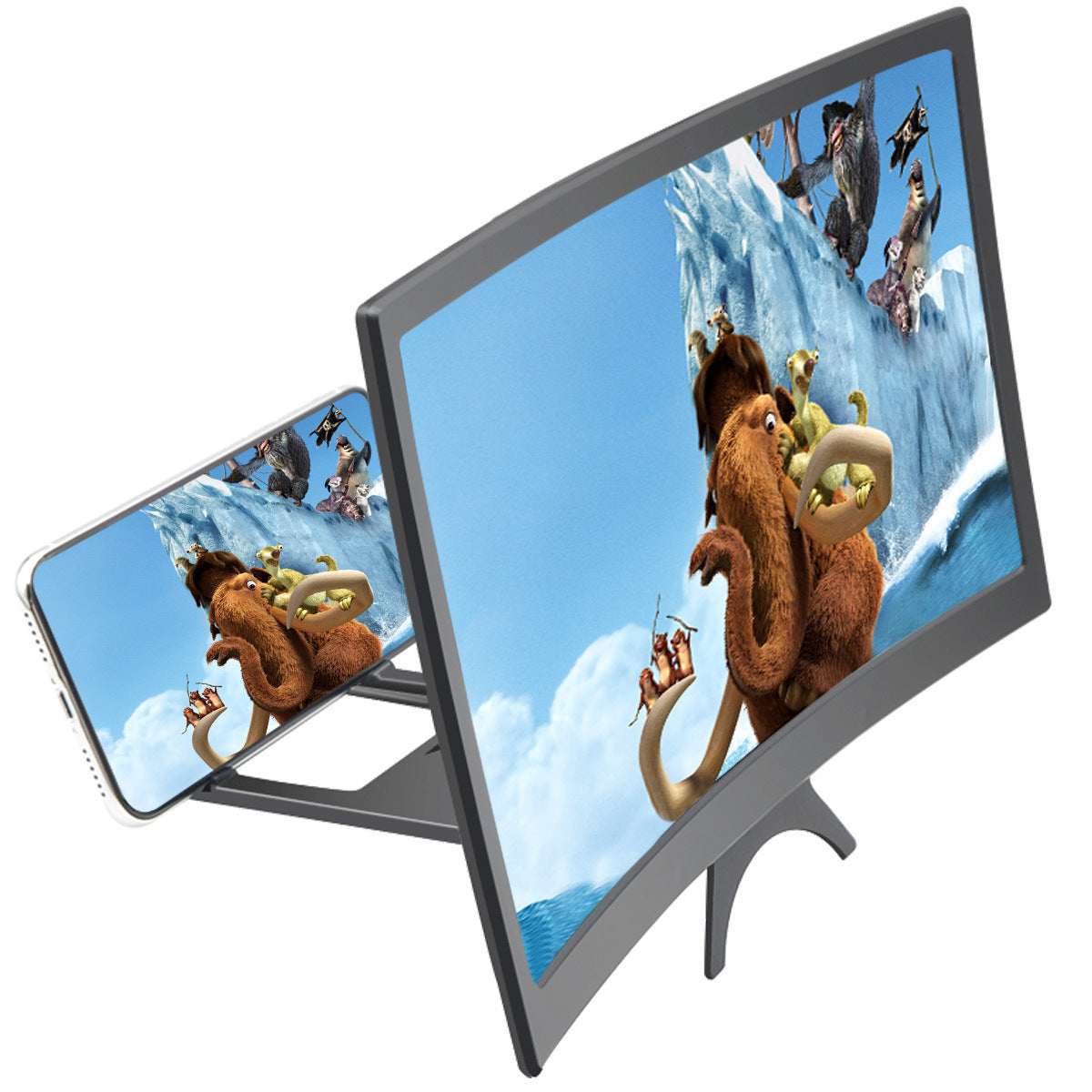 12 Inch Curved Mobile Phone Screen Amplifier Lazy Bracket