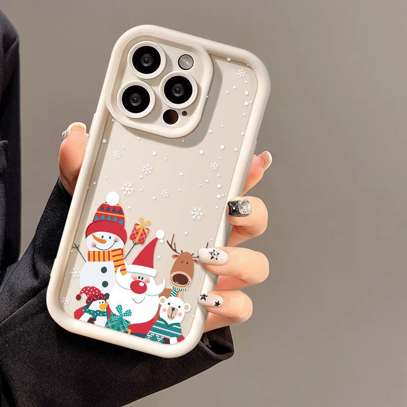 Cute Santa Claus Christmas Phone Case Frosted Shockproof