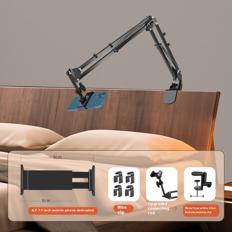 Folding Bedside Lazy Phone Holder With Universal Clips
