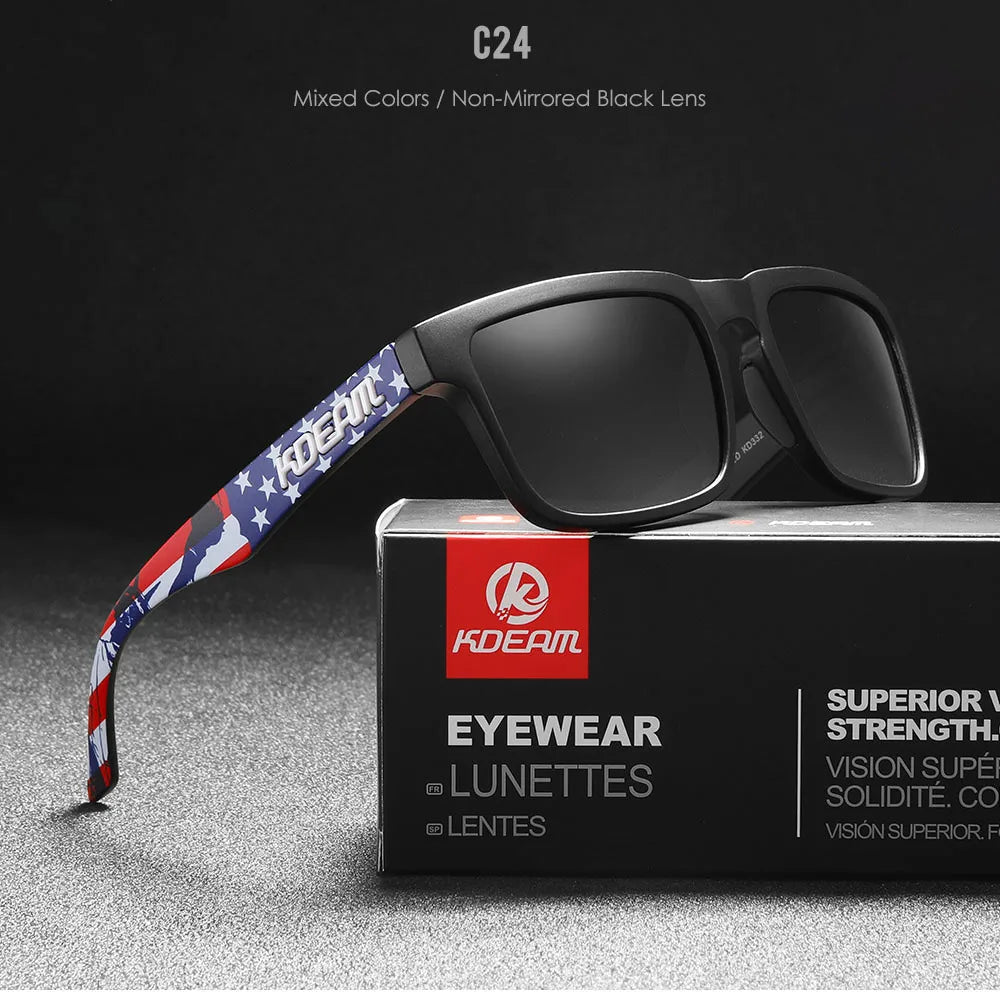 2022 Square Men'S Polarized Sunglasses Outdoors Lifestyle Coating Sun Glasses New Matching Colors with Box