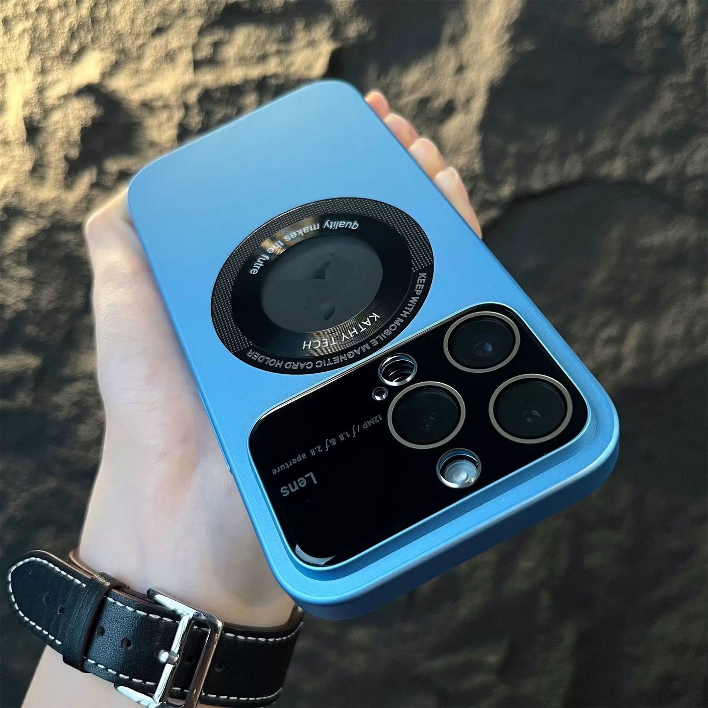 Magnetic Suction Window Phone Case Protective Cover for iPhone 15 Plus/Pro/Max