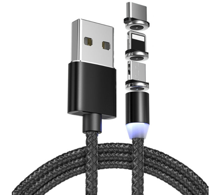 Three In One Magnetic Charging Cable For Android And Apple