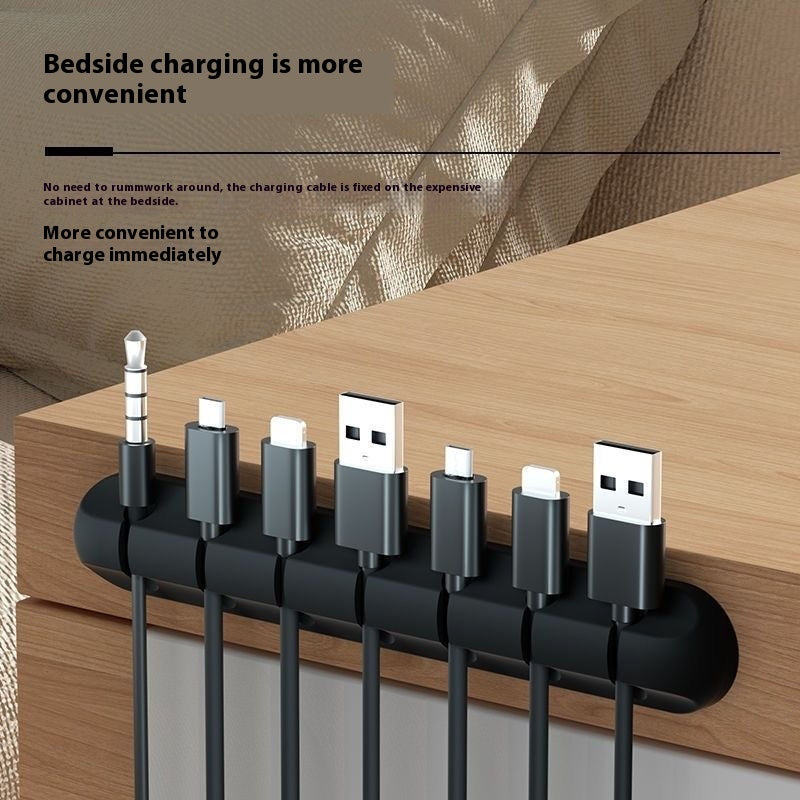 Desktop Fixed Charging Cable Organizer Protector Holder