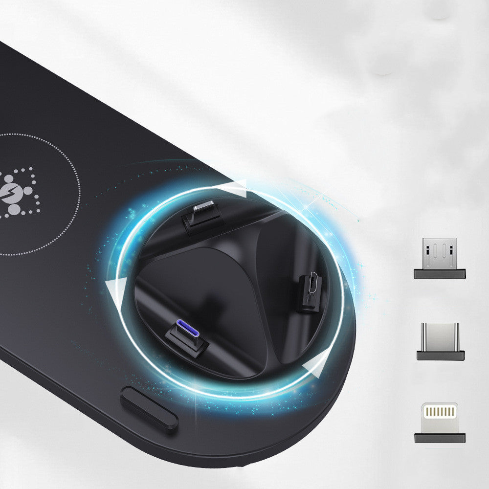 Plastic 3 In 1 Wireless Charger Stand With Fast Charging