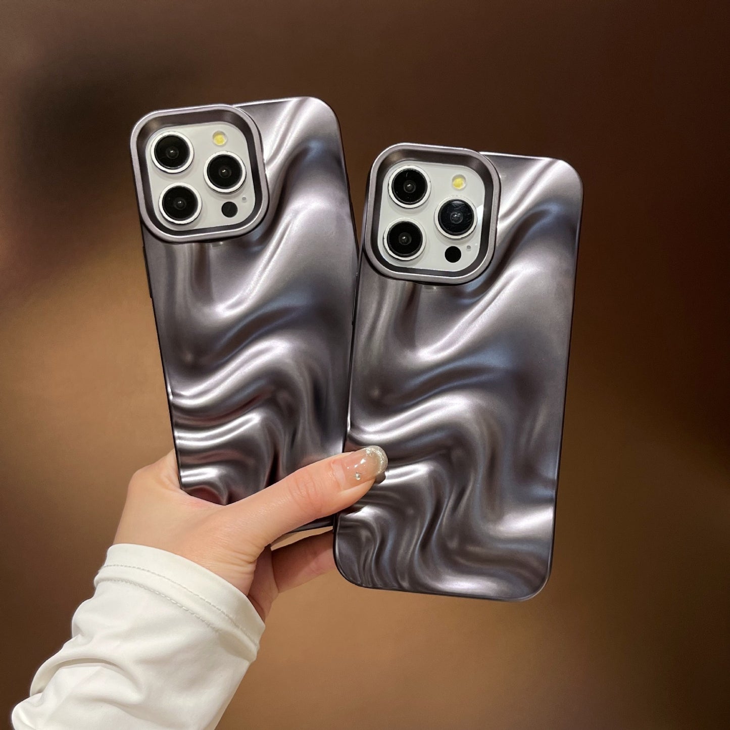 All Inclusive Matte Black Water Ripple TPU iPhone Case