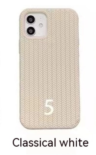 Liquid Silicone Woven Pattern Phone Case For Apple Series