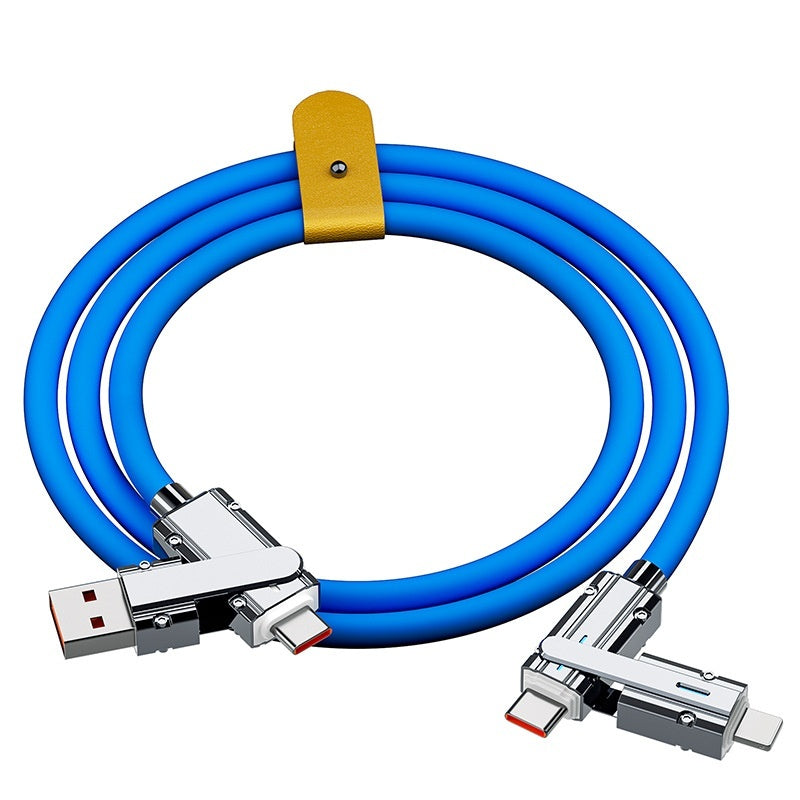 Orange Fast Charge USB Type C Lightning Cable 1m Zinc Alloy
