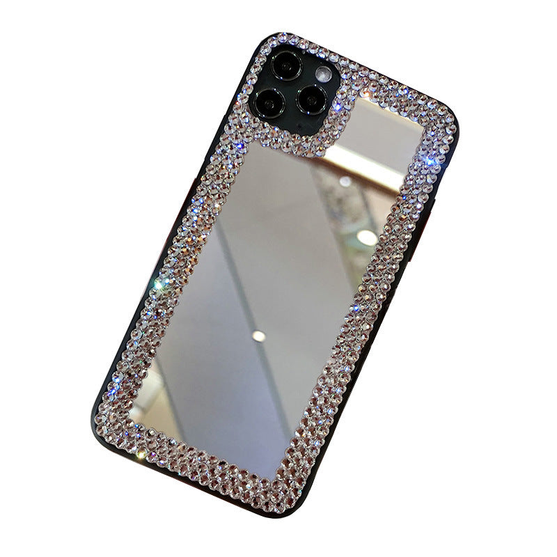 Rhinestone Encrusted Silicone Case for iPhone Drop Resistant