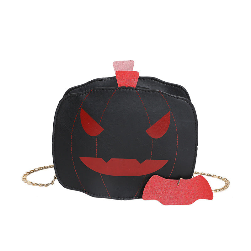 Women’s Halloween Pumpkin Shoulder Bag Cartoon Chain Crossbody Funny Creative Purse