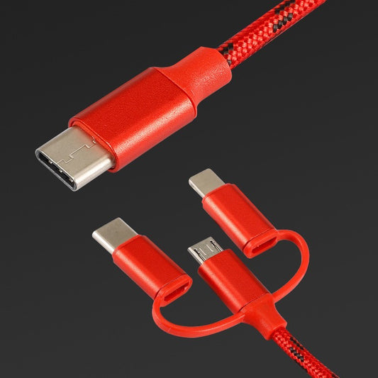 Three In One Data Cable For Universal Fast Charging 1m