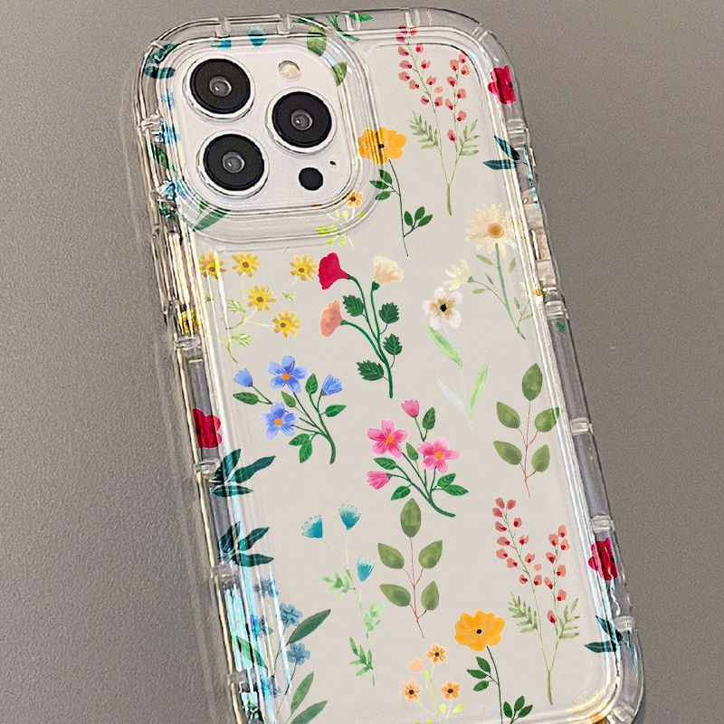 Floral Transparent Space Iphone Case With Shockproof
