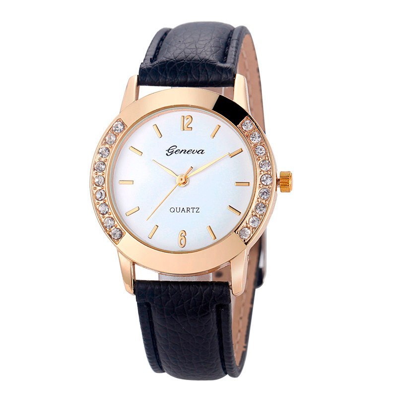 Bilateral Diamond Ladies Belt Watch Geneva Womens Casual