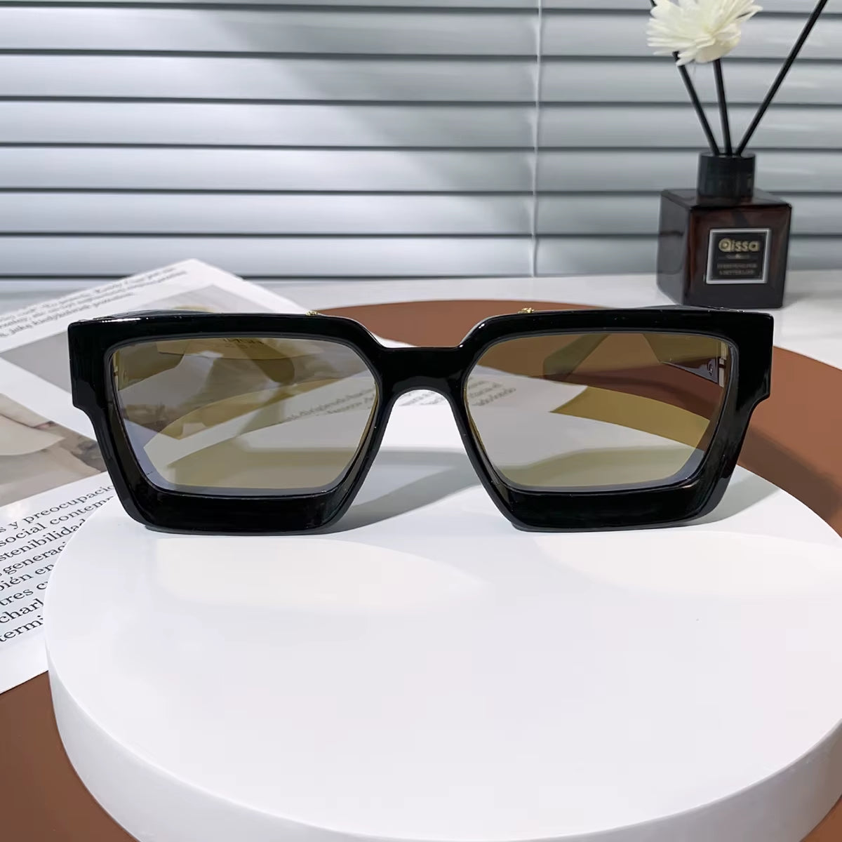 Retro Black Millionaire Shades Luxury Sunglasses 2025 for Men Designer Famous Brand Square Sun Glasses Man Women Sunglass