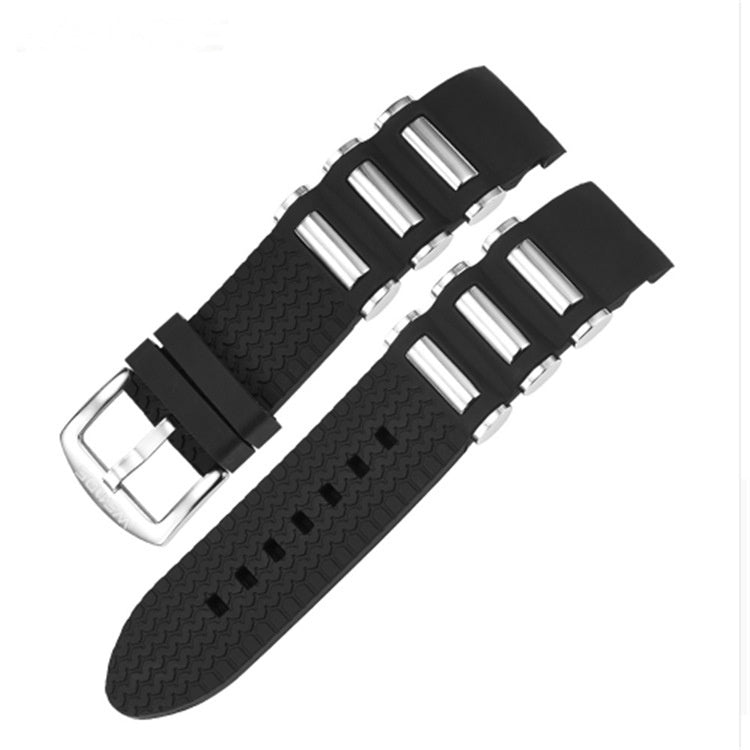 Silicone Watch Strap 22mm Universal Black Compatible