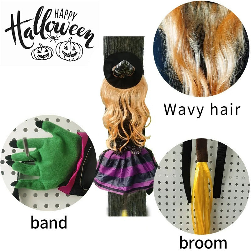 Halloween Witch Pendant Outdoor Courtyard Hanging Decoration Spooky Ornament