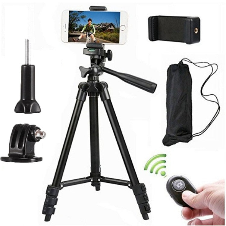 Lightweight Camera Phone Triangle Bracket Tripod 3D Pan Tilt