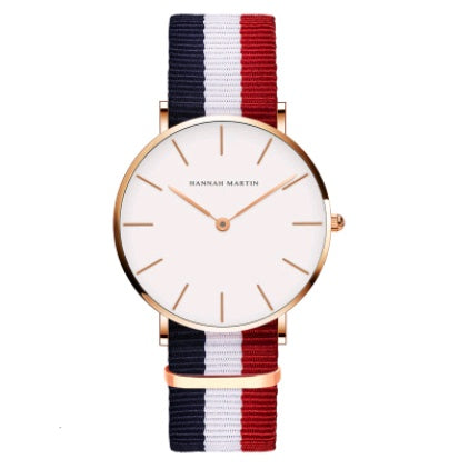 36mm Ladies Simple Waterproof Watch Korean White Belt