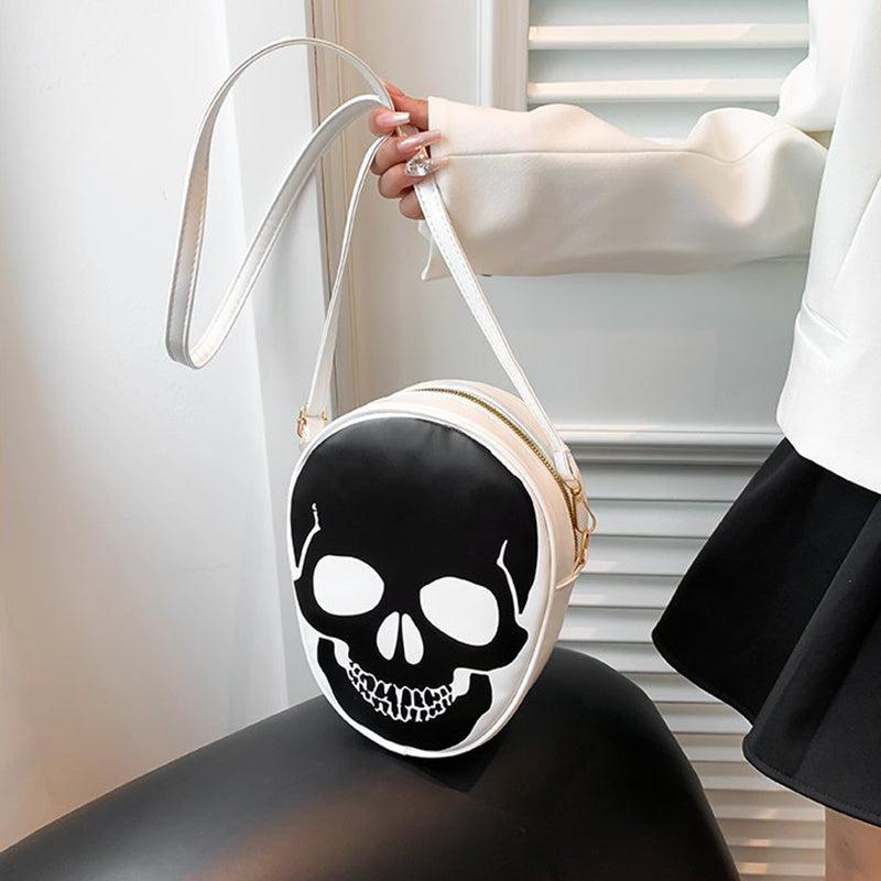 Spooky Skull Shoulder Bag Halloween Crossbody Waterproof Purse Keeps Essentials Safe