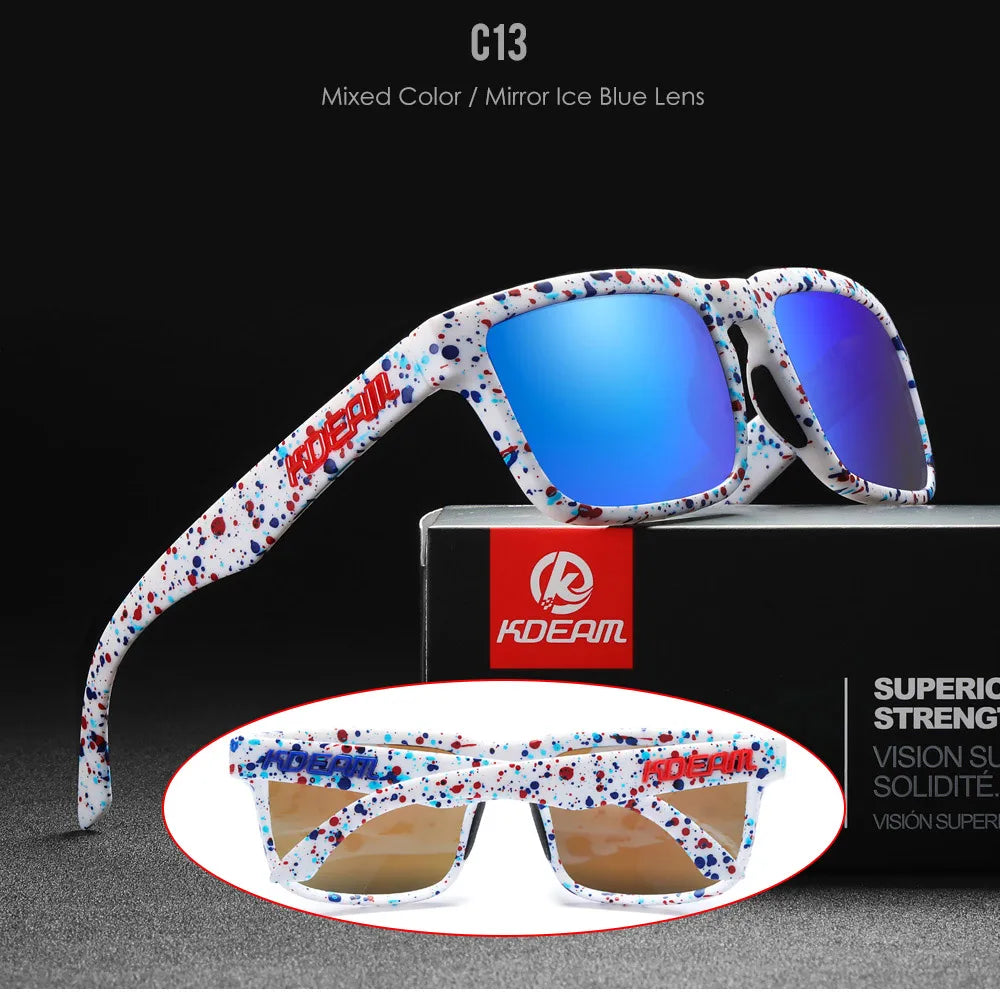 2022 Square Men'S Polarized Sunglasses Outdoors Lifestyle Coating Sun Glasses New Matching Colors with Box