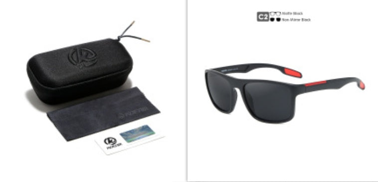 Square Polarized Sunglasses Men Outdoor Photochromic Color Changing UV400 Shades