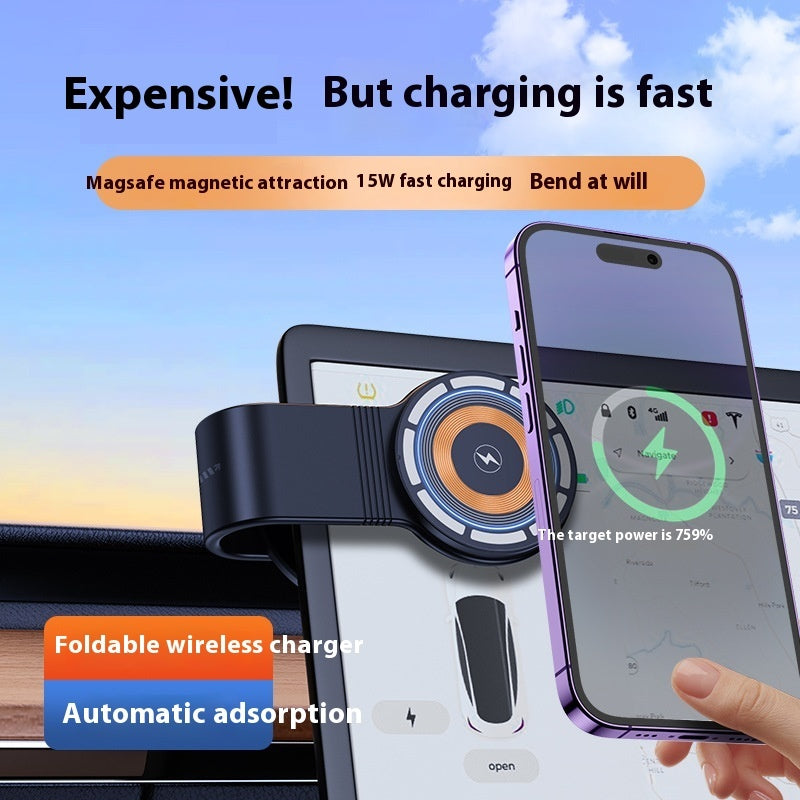 Large Screen Dashboard Bracket Magnetic Wireless Charger