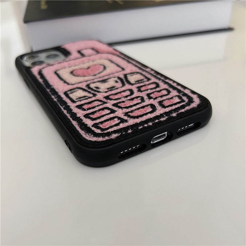 Towel Embroidered Phone Case Back Cover TPU In Style