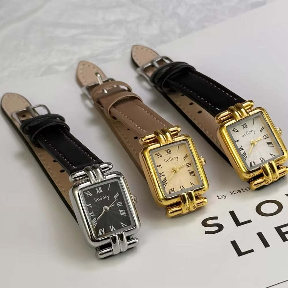 Fashion Ladies Watch Simple Vintage Roman Dial Quartz Watch Leather Strap Women Wristwatches Dropshipping Relojes Para Mujer