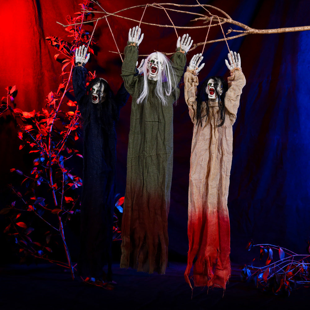 Halloween Hanging Ghost Decoration Spooky Cloth Prop for Haunted House Party