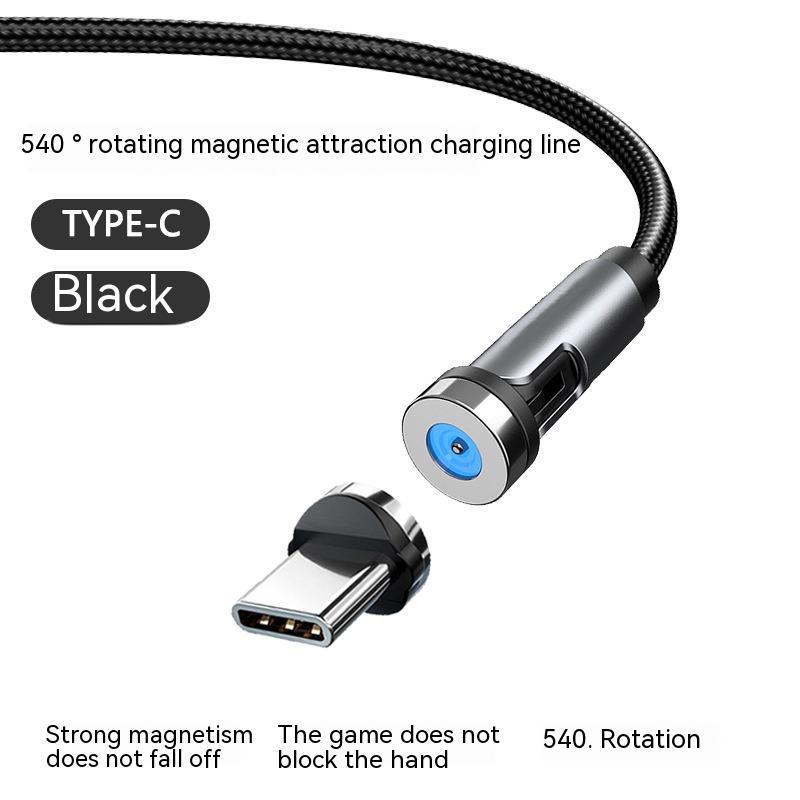 540 Degree Rotating 3In1 Magnetic Cable Type C MicroUSB 8PIN