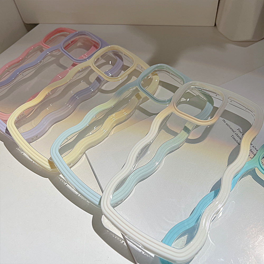 Wave Border Candy Color Phone Case For iPhone Slim Design