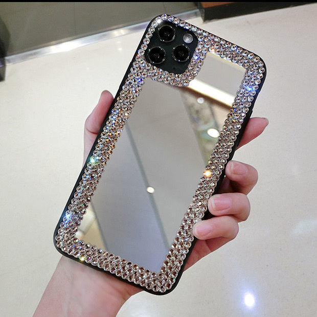Acrylic Mirror Rhinestone Luxury Diamond Makeup IPhone Case