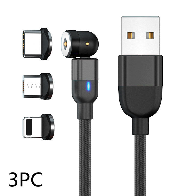 Three In One Magnetic Charging Cable 540 Degree Bent 1m