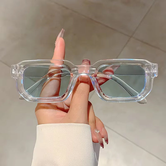 Men Women Vintage Rectangle Sunglasses - Retro UV400 W/ Case - Free Shipping