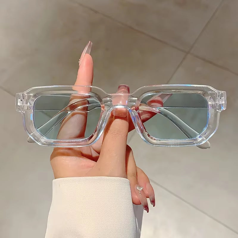 Men Women Rectangle Sunglasses - Vintage Retro UV400 - Free Shipping W/ Case 