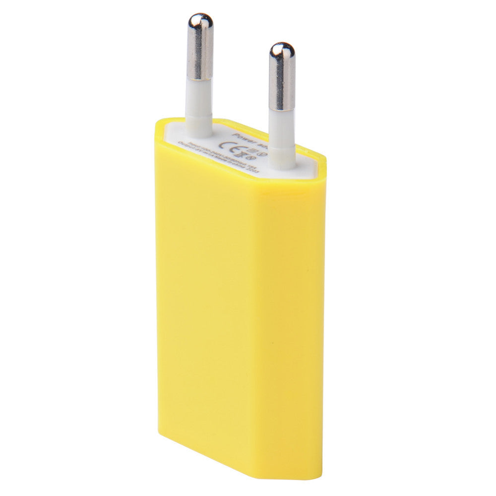 With Core European USB Charger Single Port Flat Plug 5V 1A