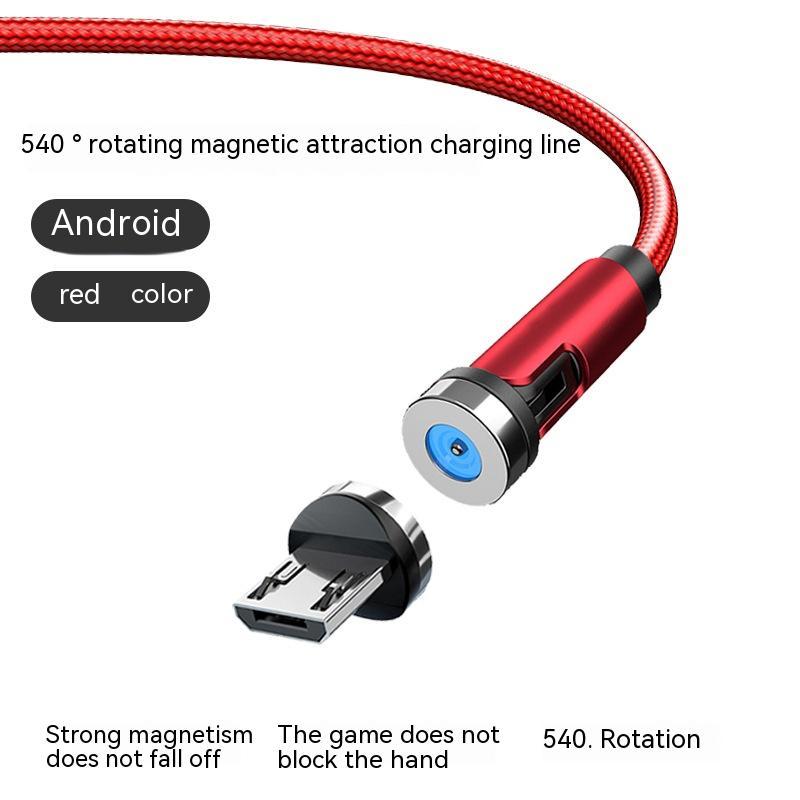 540 Degree Rotating 3In1 Magnetic Cable Type C MicroUSB 8PIN