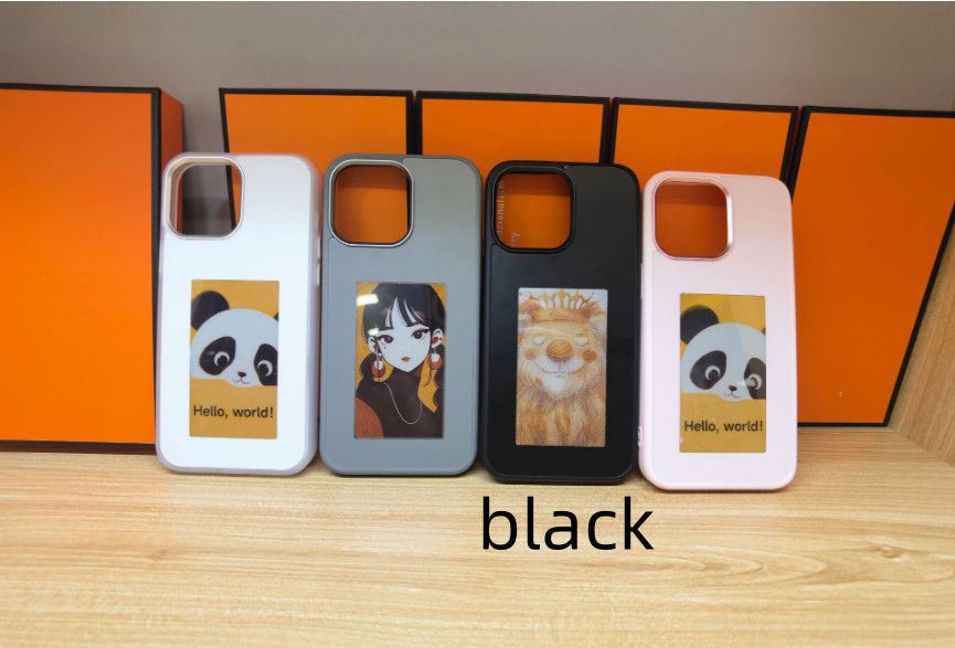 Smart E-Ink Display Phone Case 4-Color Projection Cover for iPhone 13 14 15 16